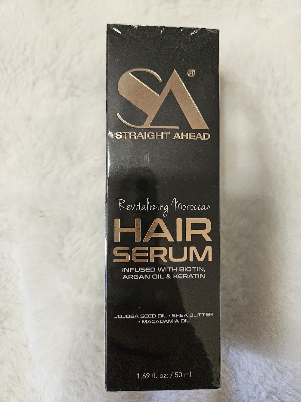 Straight Ahead Revitalizing Moroccan Hair Serum - Black & Gold